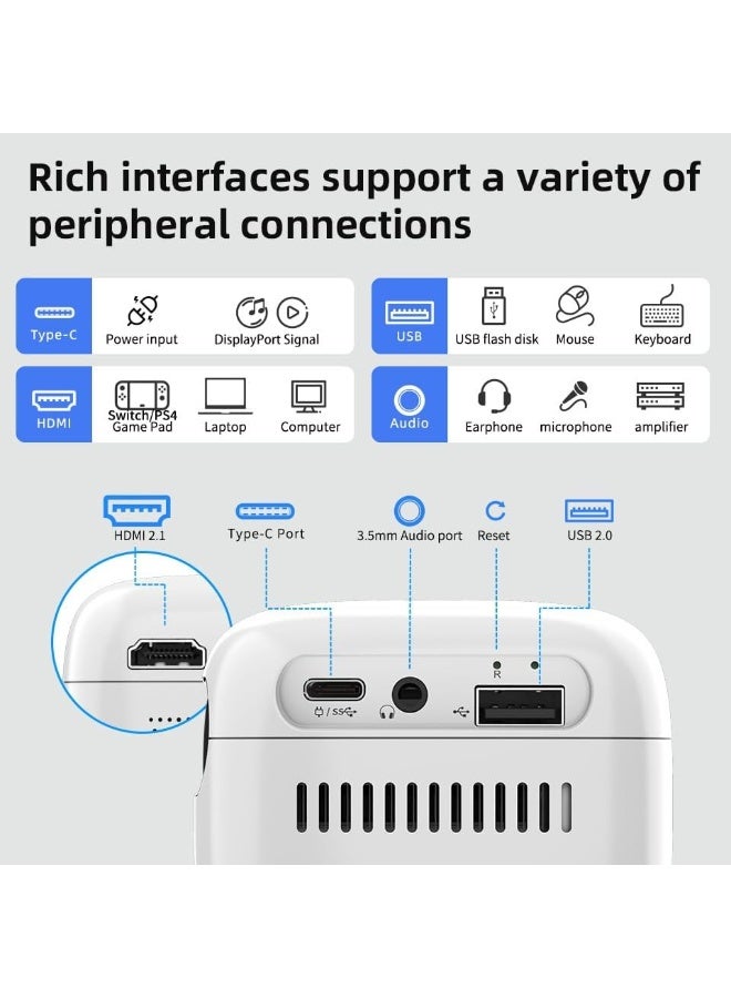 MERLIN Cube Premium Smart Portable Projector V2 – 240" UHD Display,100 ANSI LUMENS, 30K HOURS Led Lamp Life, Build In Andoird & Smart App - Image 2